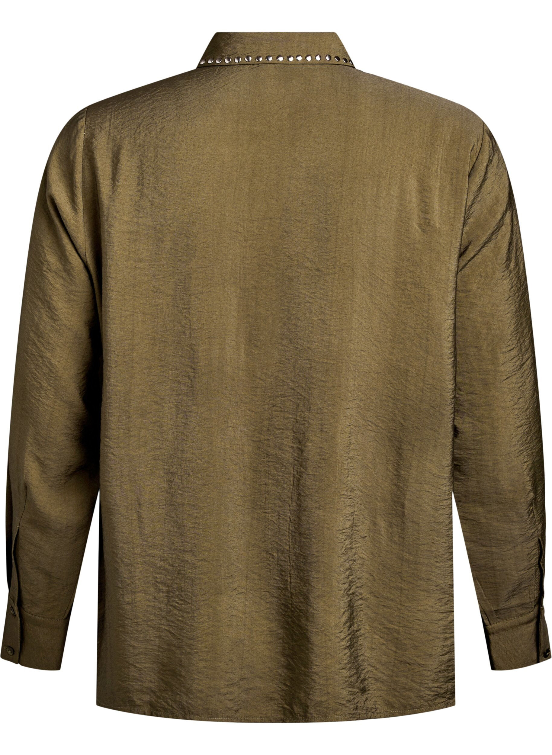 ZizziShirt met studs, Groen, Packshot image number 1