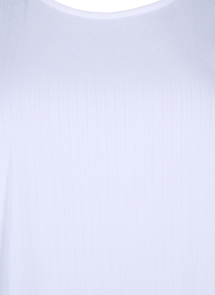 Chemisier à manches courtes en viscose avec liens, Bright White, Packshot image number 2