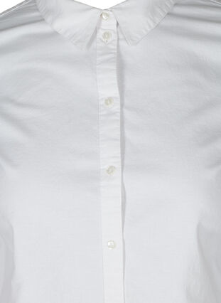 Chemise à manches longues en coton, Bright White, Packshot image number 2