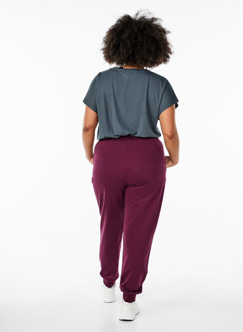 Pantalon de surv&ecirc;tement ample avec poches, Bordeaux, Model image number 2