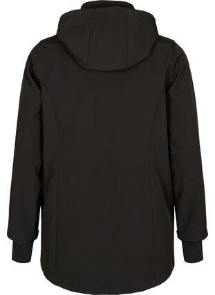 Veste softshell courte avec capuche amovible, Black, Packshot image number 1