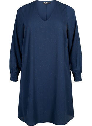 FLASH - Robe à manches longues scintillante, Navy w. Gold , Packshot image number 0