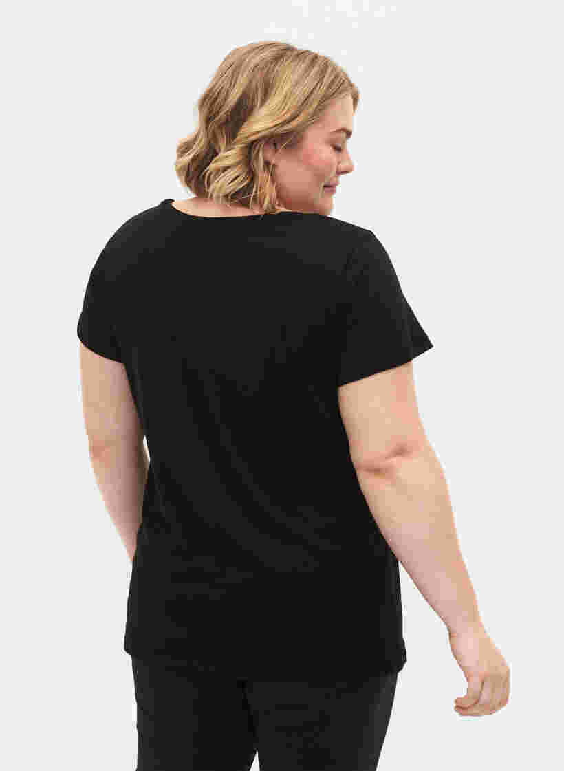 T-shirt de sport avec imprimé, Black w.Less Is More, Model image number 1