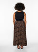 Jupe longue en viscose avec smocks, Marron, Model image number 1