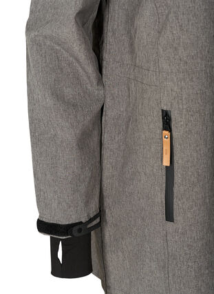 Veste softshell avec capuche et poches, Medium Grey Melange, Packshot image number 3