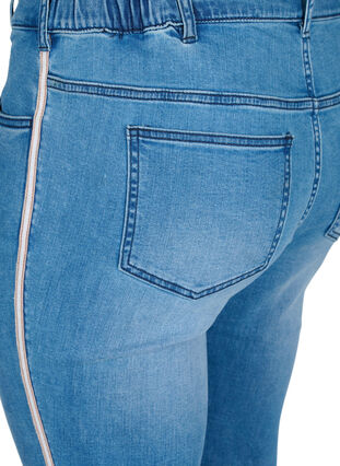 Cropped Sanna jeans met streep in de zijkant, Light blue denim, Packshot image number 3