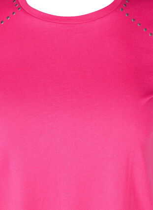 T-shirt en coton à manches courtes , Fuchsia Purple, Packshot image number 2