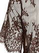 Robe mi-longue en dentelle transparente &agrave; manches courtes, Marron, Packshot image number 3