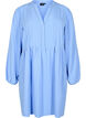 FLASH - Robe courte avec des plis et des manches longues, Bleu Clair, Packshot image number 0