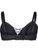 Soutien-gorge en dentelle rembourré, Black, Packshot image number 1