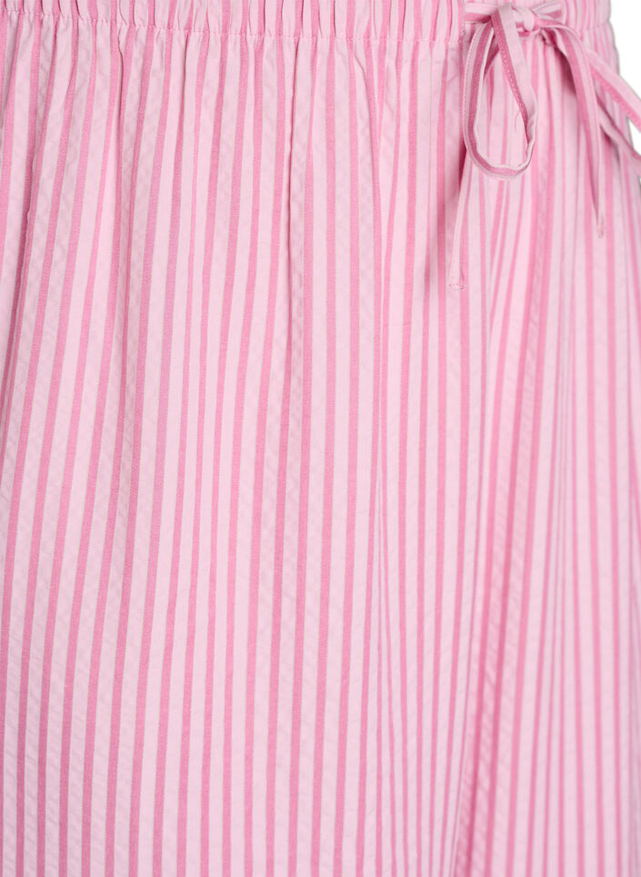 Losse seersucker-pyjamabroek met hoge taille, Roze, Packshot image number 2