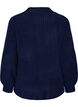 Pull c&ocirc;tel&eacute; &agrave; manches bouffantes et boutons, Bleu, Packshot image number 1