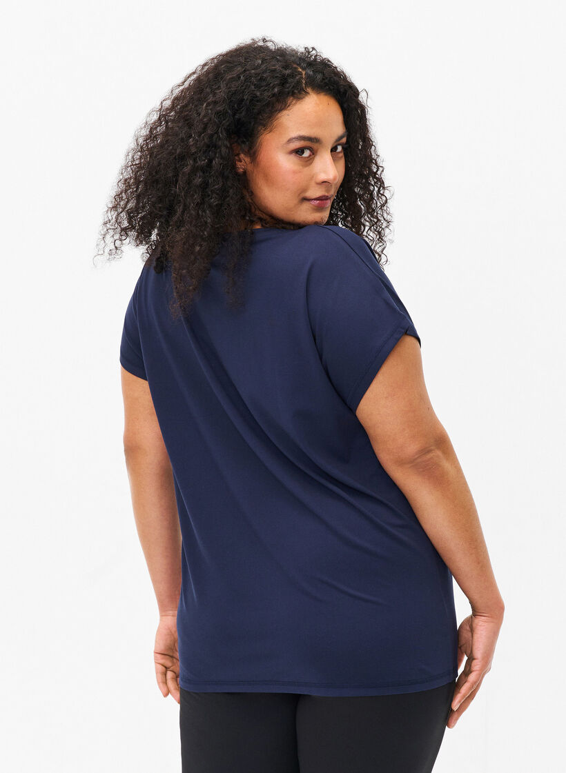 T-shirt d'entraînement à manches courtes, Bleu, Model image number 2