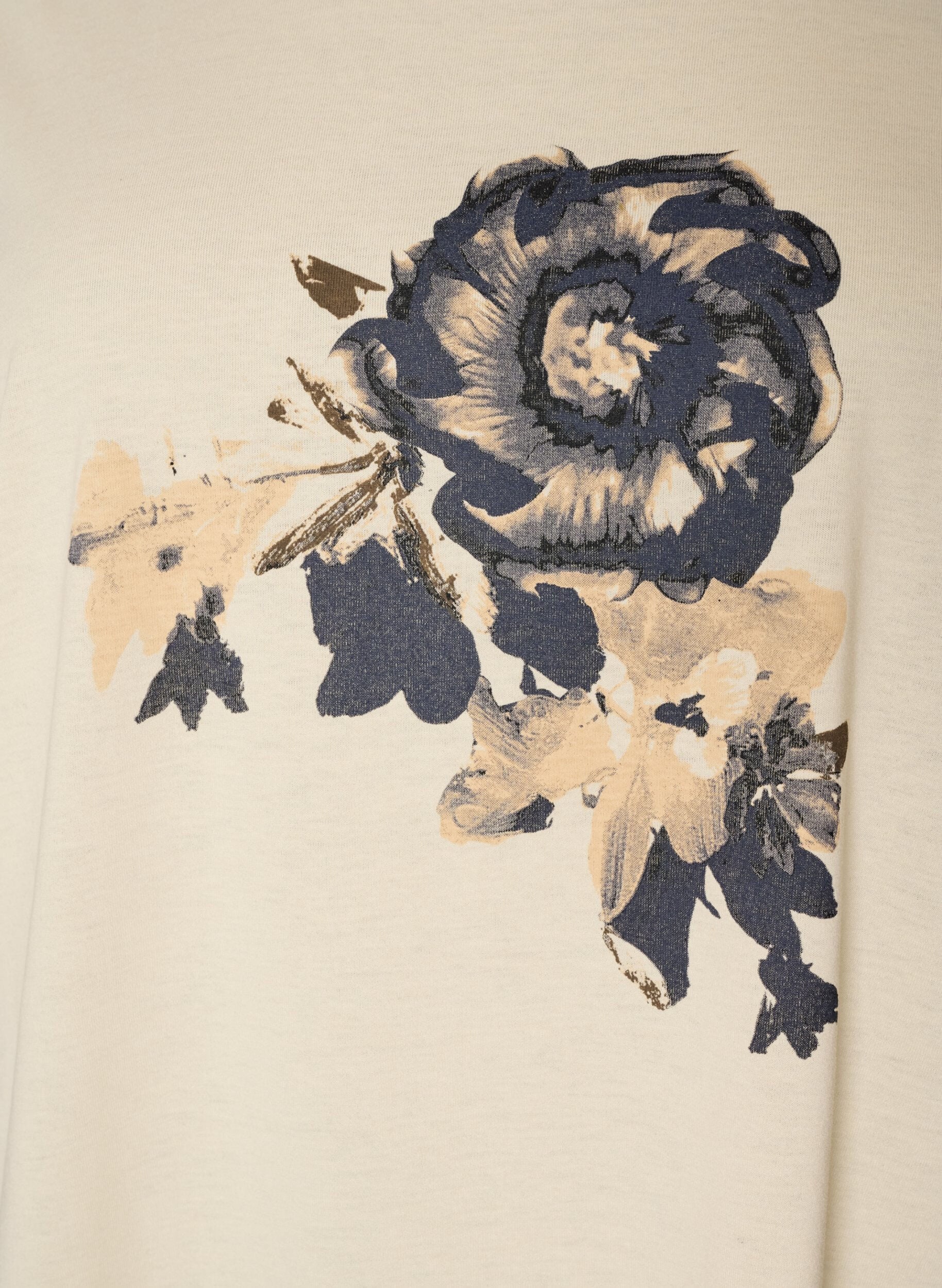 ZizziT-shirt avec imprim&eacute; d&eacute;coratif sur le devant, Vanille, Packshot image number 2