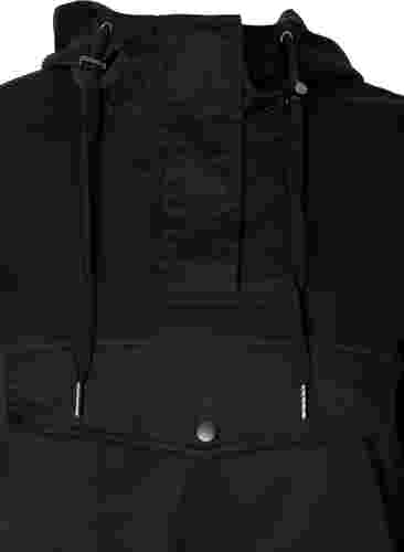 Anorak avec capuche et poche, Black, Packshot image number 2