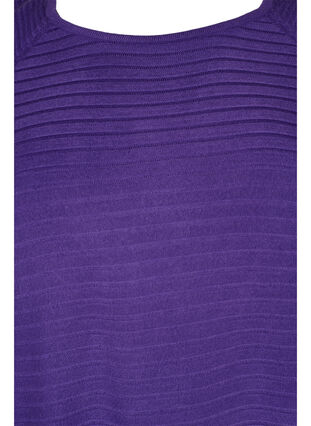Gebreide blouse met ronde hals, Ultra Violet, Packshot image number 2