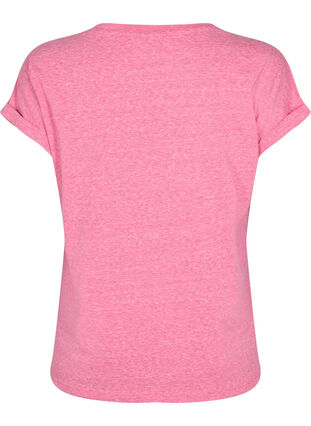 T-shirt mélangé à manches courtes, Beetroot Purple Mél, Packshot image number 1