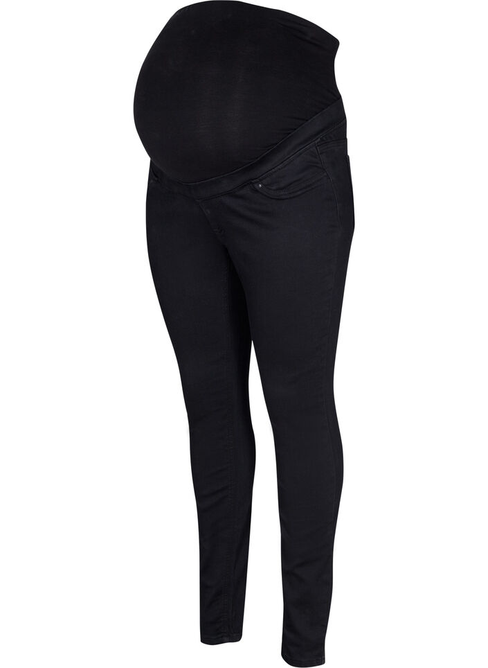 Pantalon de grossesse en coton mélangé, Black, Packshot image number 0