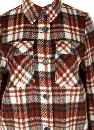 Gestreepte blouse jas met borstzakken, Sequoia Check, Packshot image number 2