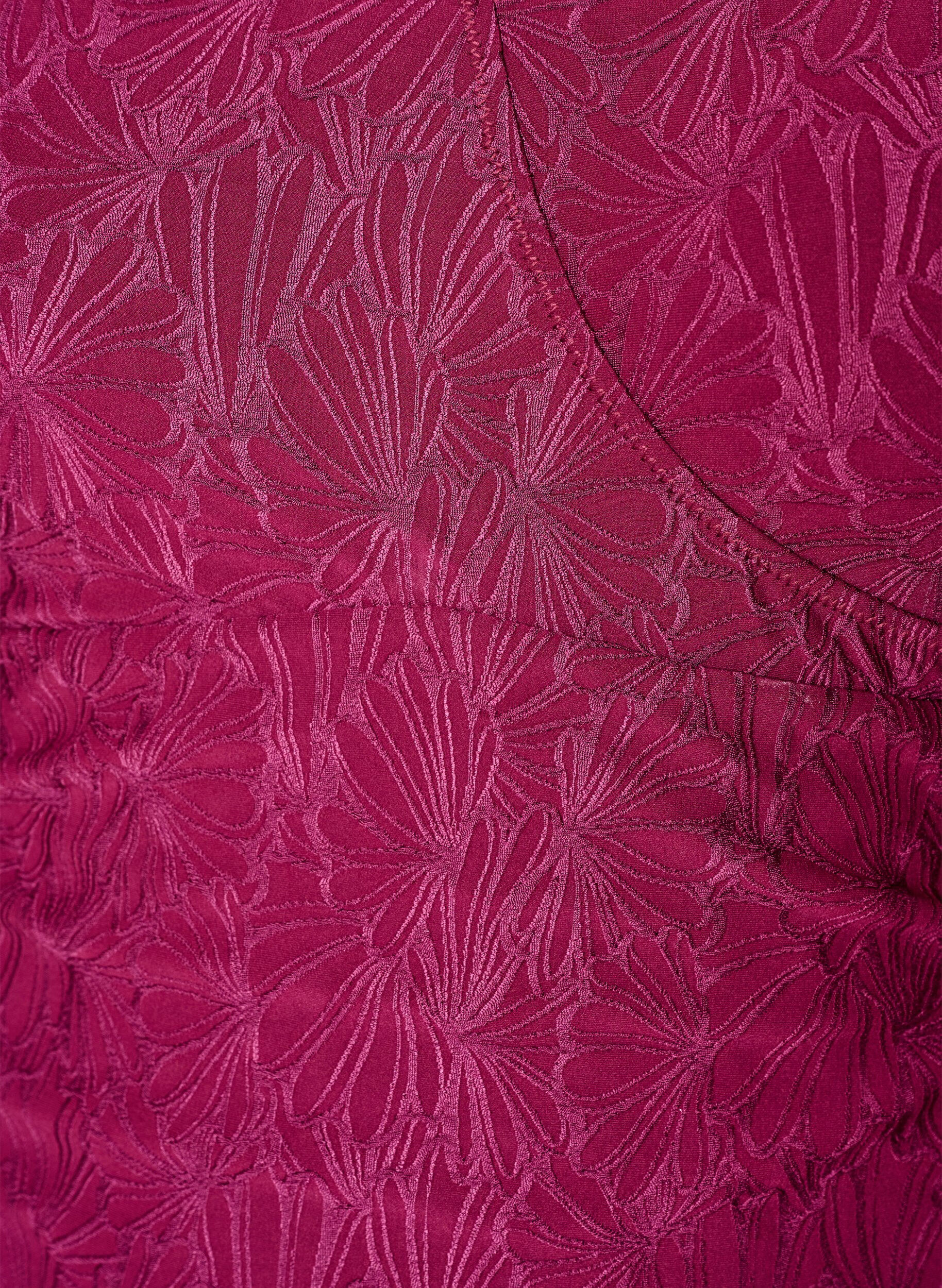 ZizziBadpak met wikkeldetail en ton-sur-ton bloementextuur, Rood, Packshot image number 2