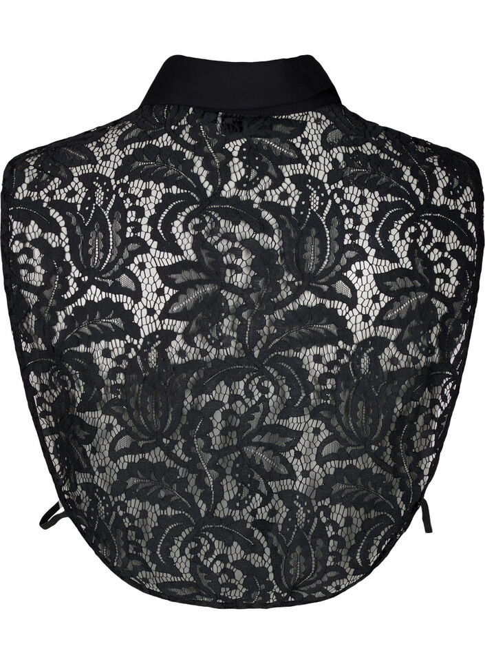 Col de chemise en dentelle, Black, Packshot image number 1