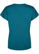 T-shirt de sport ample avec col en V, Vert fonc&eacute;, Packshot image number 1