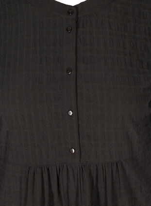 Tunique chemise à carreaux à manches 3/4, Black, Packshot image number 2