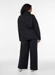 Pantalon de jogging taille haute avec coupe ample, Noir, Model image number 1