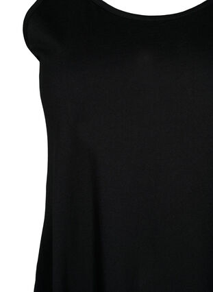 Robe sans manches en coton avec forme en A, Black, Packshot image number 2