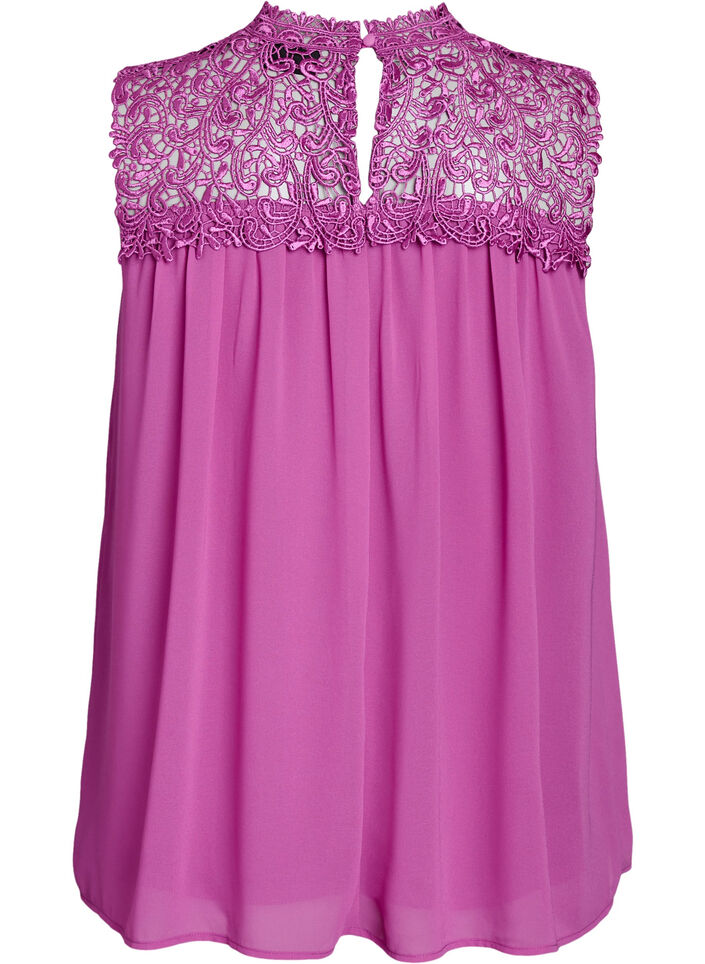 Haut de fête sans manches avec crochet, Violet, Packshot image number 1
