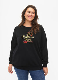 Kerst sweatshirt, Black LOADING, Model