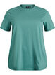 Basic katoenen T-shirt met ronde hals, Groen, Packshot image number 0