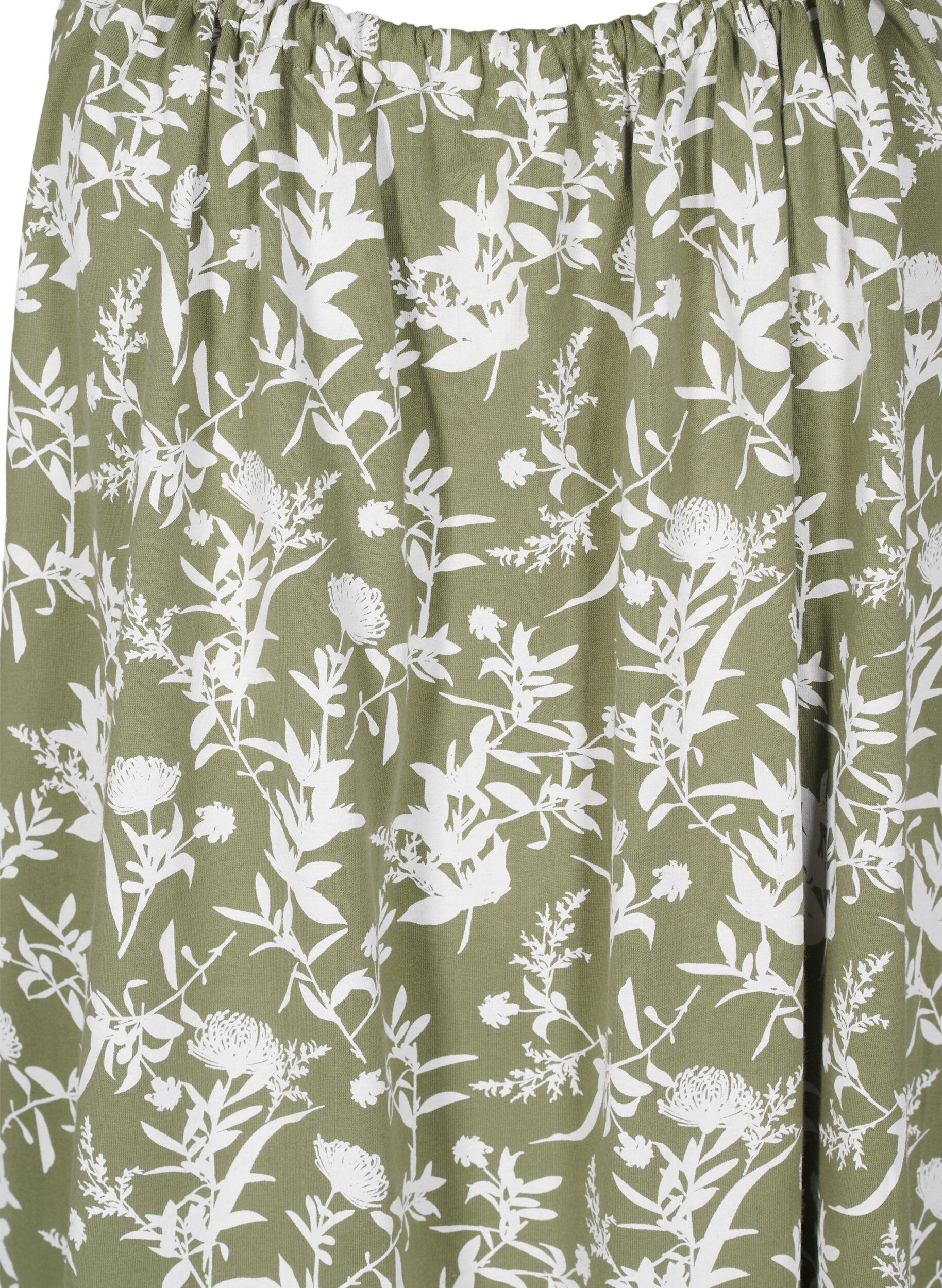 ZizziRobe &agrave; bretelles midi en coton bio, Vert, Packshot image number 2