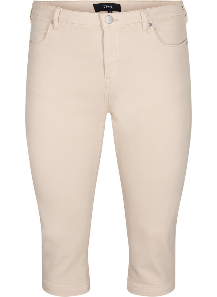 Strakke Emily capri broek, Oatmeal, Packshot image number 0