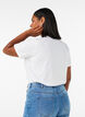 T-shirt en coton bio avec imprim&eacute; sur le devant, Blanc, Model image number 2
