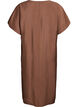 Jurk met V-hals van viscose, Bruin, Packshot image number 1