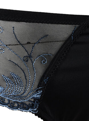 String met mesh en gekleurd borduursel, Black Blue Comb, Packshot image number 2