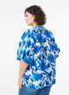 Blouse met bloemenprint en korte ballonmouwen, Vanille, Model image number 2
