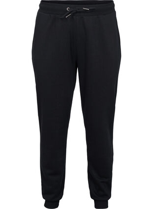 Pantalon de jogging avec lien et poches, Black, Packshot image number 0