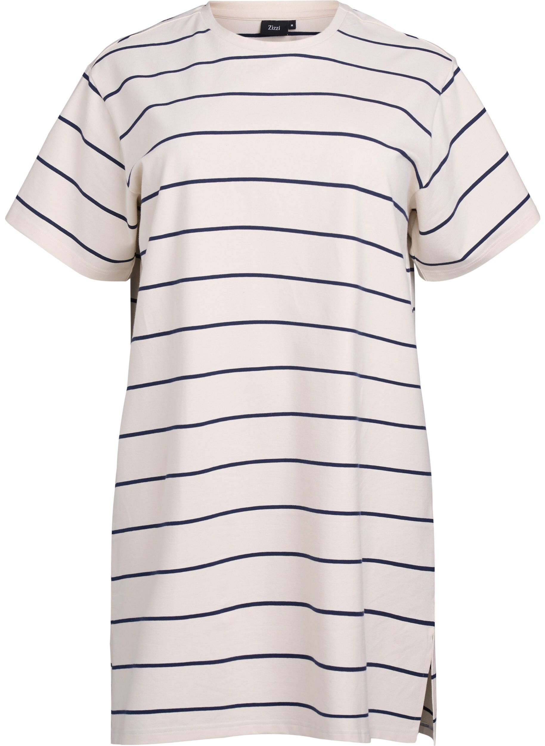 Korte jerseyjurk met strepen