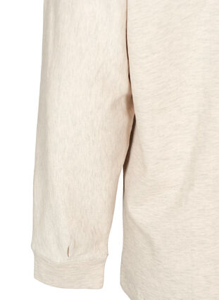 Gemêleerd sweatshirt met capuchon, Natural Melange, Packshot image number 3