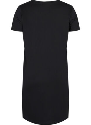 Chemise de nuit en coton à manches courtes , Black RELAX, Packshot image number 1