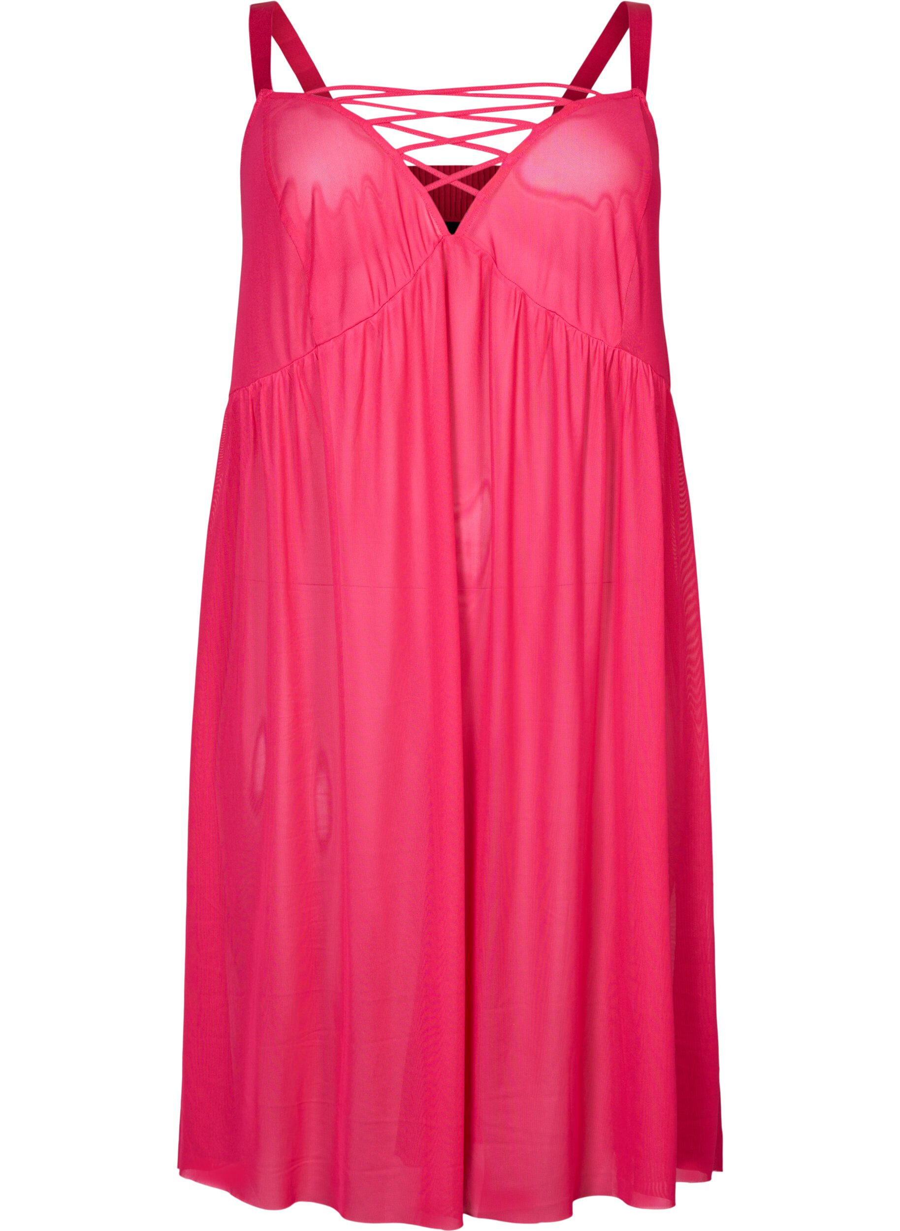 ZizziMesh nachthemd met koordje, Jazzy, Packshot image number 0