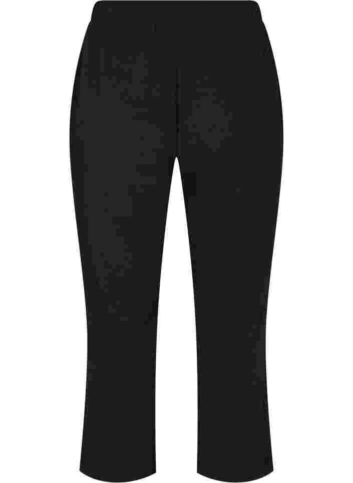 Cropped broek met wijdte, Black, Packshot image number 1