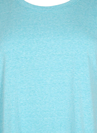 Gemêleerd t-shirt met korte mouwen, Blue Atoll Mél, Packshot image number 2