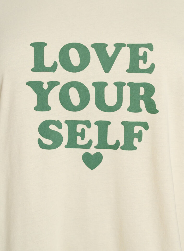 T-shirt met print, Geel, Packshot image number 2