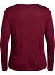 Blouse met lange mouwen van wol en viscose, Donker Bordeaux, Packshot image number 1