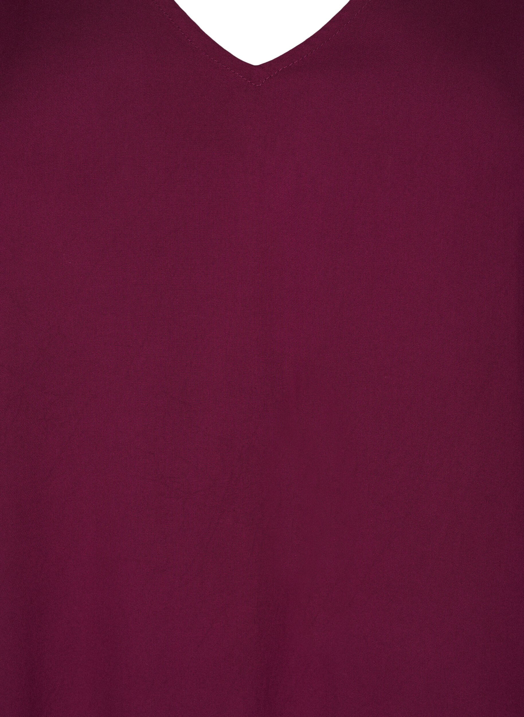 ZizziStrandjurk in viscose met schouderdetails, Rood, Packshot image number 2