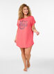 Nachthemd met korte mouwen en tekstprint, Rood, Model image number 1