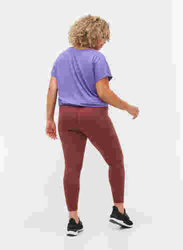 Leggings de gym de couleur unie, Sable, Model image number 1